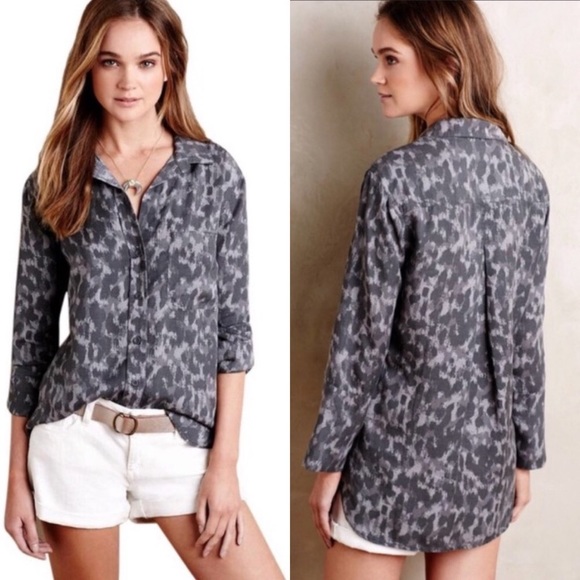 Anthropologie Cloth Stone Leopard Print 